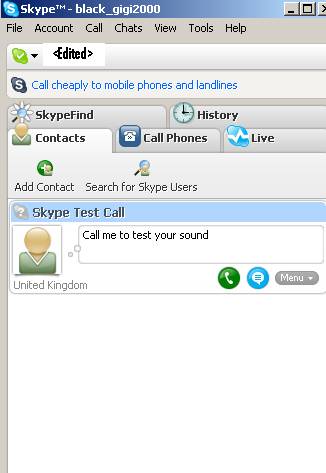 Skype “Connected”